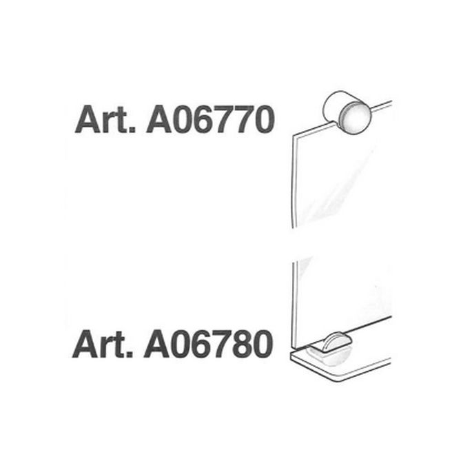 Inda Hotellerie A06780CR spiegelklem + planchetdrager chroom (set van 2 stuks) (OUTLET)