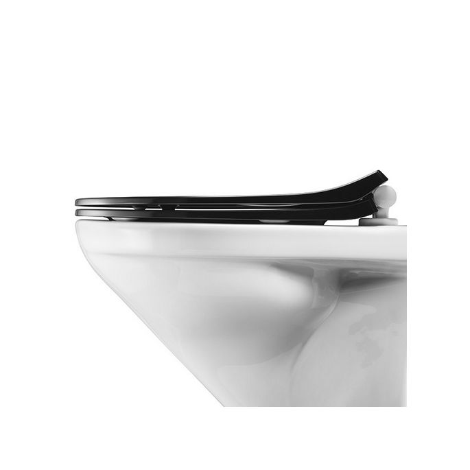 Pressalit Projecta Solid Pro 1004111-DG4925 toiletzitting met deksel zwart polygiene