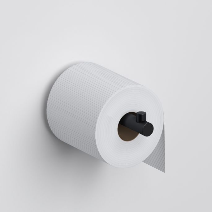 Clou Kaldur CL/09.05031.21 toiletrolhouder zonder klep mat zwart