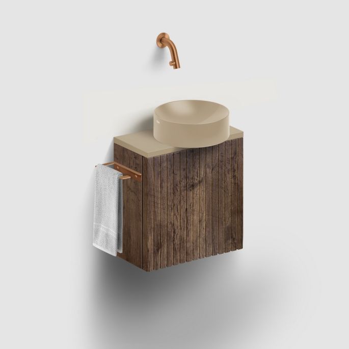 Clou Verti CL07106603634 bovenblad, t.b.v. fonteinonderkast, mat mosterd