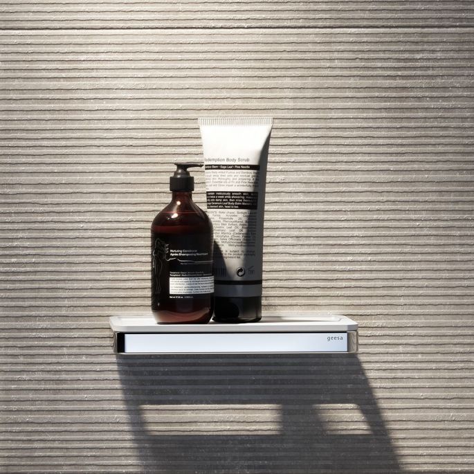 Geesa Gestell 918804-02 Ablag universal 21 cm chrom/ weiß