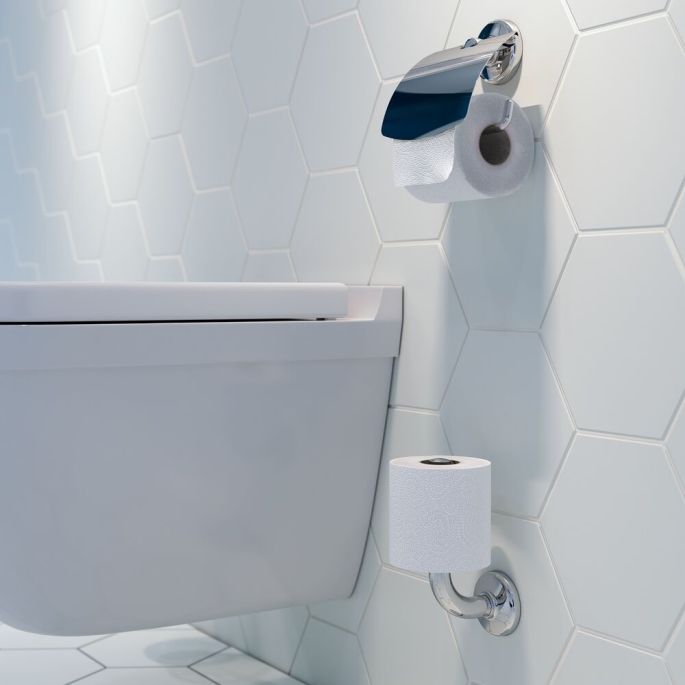 Geesa Hotel 915308-02 toiletrolhouder met klep chroom