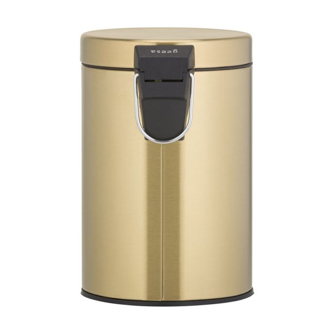 Geesa Hotel 91634-07 pedal bin 3 liters freestanding gold brushed
