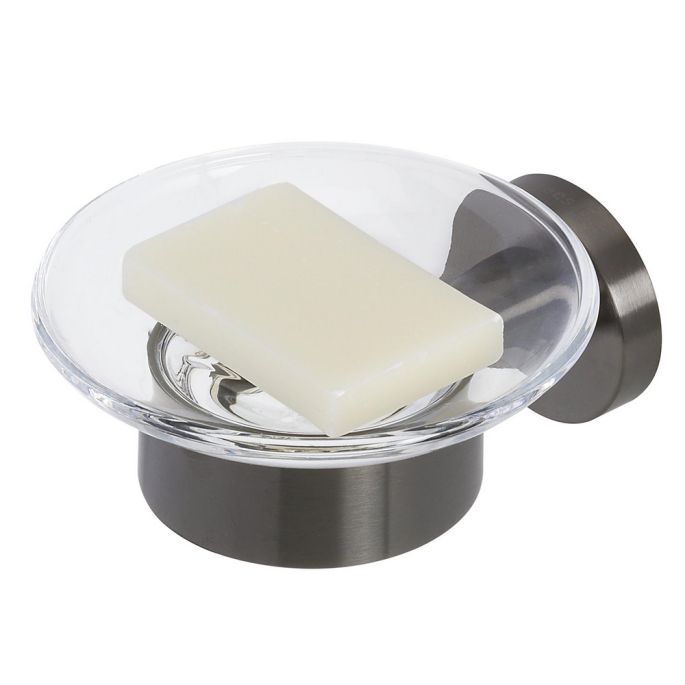 Geesa Nemox Brushed Metal Black 916503-09 soap holder black metal brushed