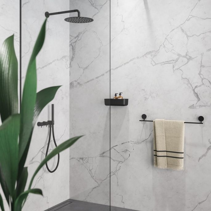 Geesa Opal Black 917207-06-60 handdoekrek 60 cm zwart