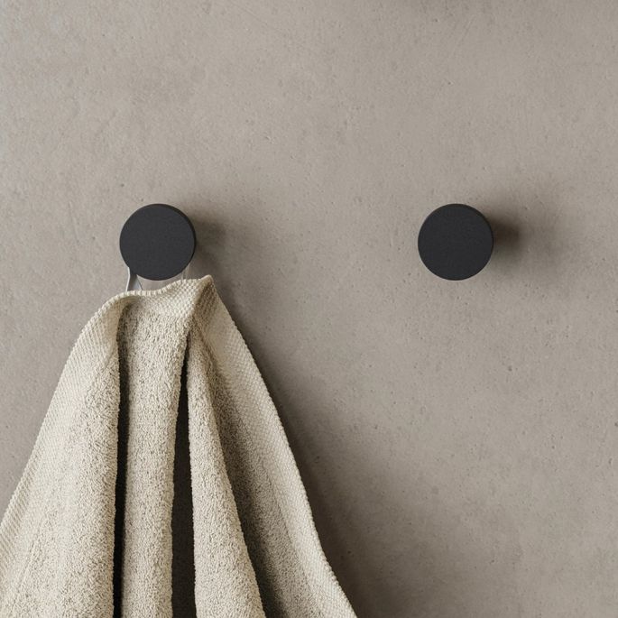 Geesa Opal Black 917245-06 handdoekhaak groot zwart