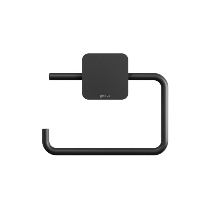 Geesa Topaz Black 917909-06-A toiletrolhouder zonder klep zwart