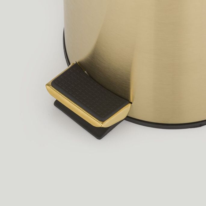 Geesa Hotel 91634-07 pedal bin 3 liters freestanding gold brushed