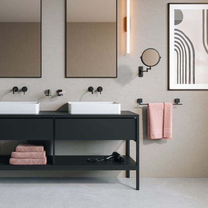 Geesa Topaz Black 917902-06-A glashouder zwart