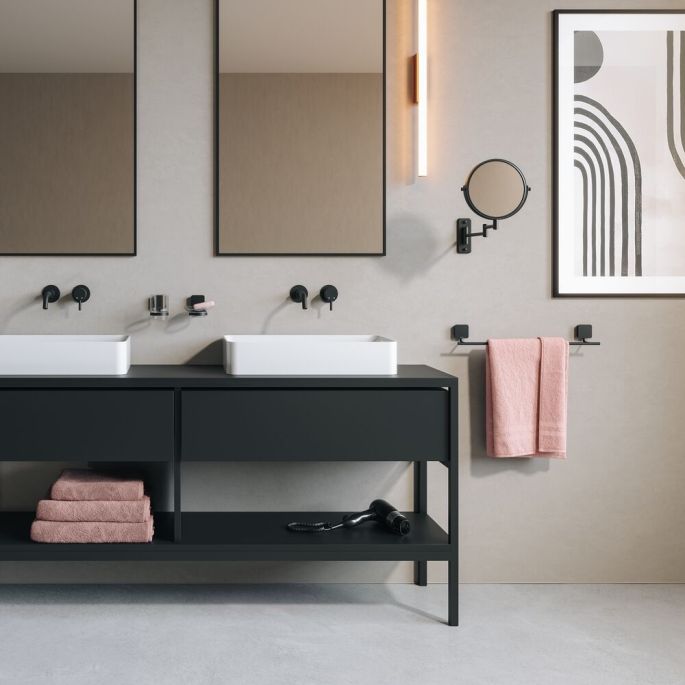 Geesa Topaz Black 917903-06-A zeephouder zwart