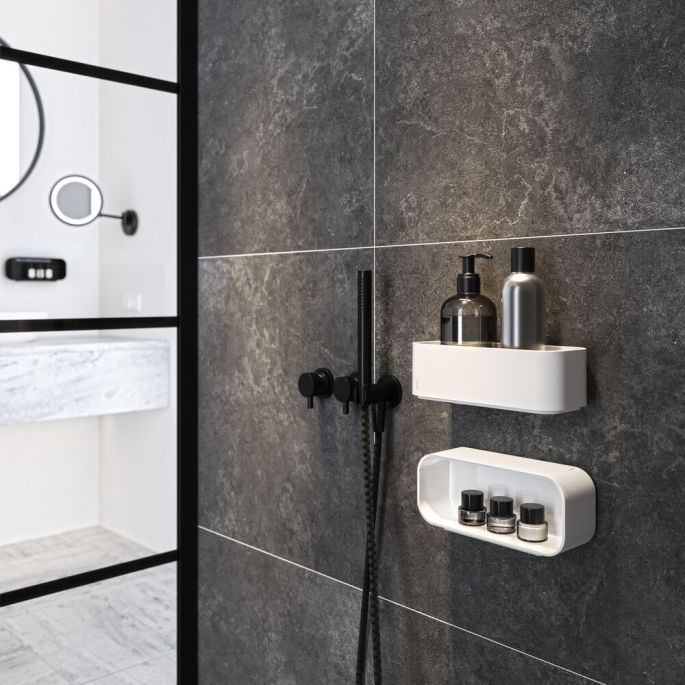 Geesa Frame 918901-01 douchemand/ planchet 25 cm wit