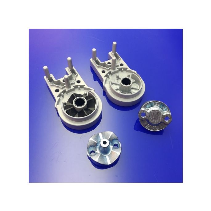 HSK E100082-1-01 pivot bearings for shower door, top/bottom, alu matte silver