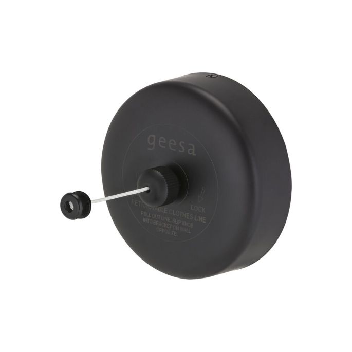 Geesa Hotel 91134-06 Wäscheleine ausziehbar 235 cm schwarz