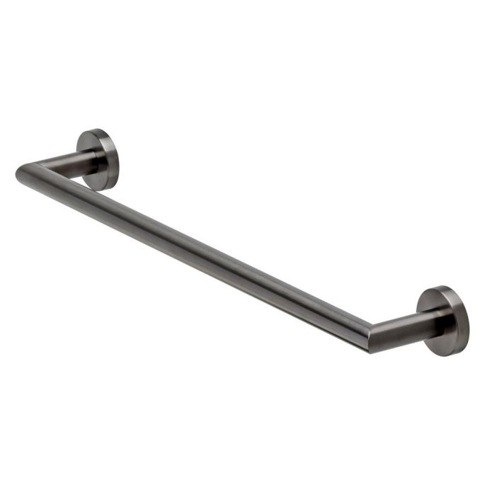 Geesa Nemox Brushed Metal Black 916507-09-45 wandhanddoekhouder 45cm zwart metaal geborsteld