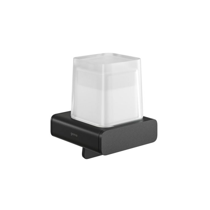 Geesa Shift Black 919916-06 soap dispenser 200 ml with satin glass matte black