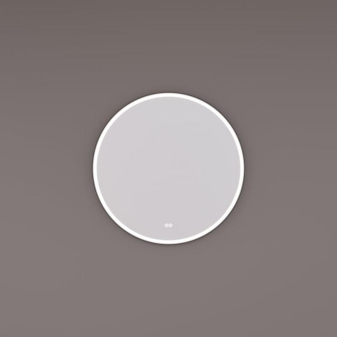Hipp Design SPV 13005 BL KW spiegel in mat zwart ø60cm met directe LED baan rondom en spiegelverwarming