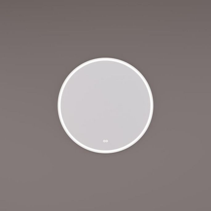Hipp Design SPV 13005 WH KW spiegel rond in MAT WIT met directe LED baan rondom 60x3cm