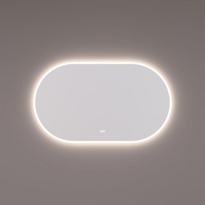 Hipp Design SPV 13720 KW mirror oval-straight with direct and indirect LED lighting all around 100x70x3cm