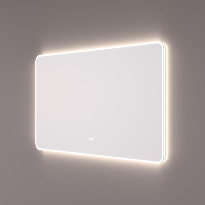 Hipp Design SPV 16010 KW mirror with rounded corners and with direct and indirect LED lighting all around 80x70x3cm