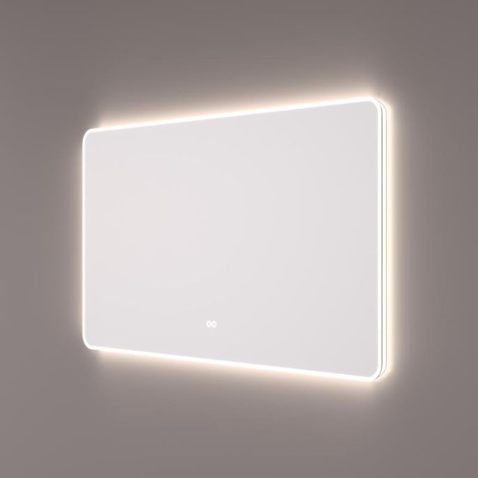 Hipp Design SPV 16040 KW mirror with rounded corners and with direct and indirect LED lighting all around 140x70x3cm