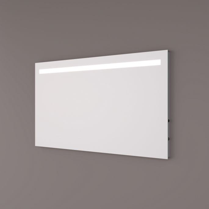 Hipp Design SPV 3010 spiegel 80x70cm met 1 horizontale LED baan, spiegelverwarming en stopcontact