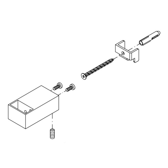 HSK E98574-41 wandhouder chroom