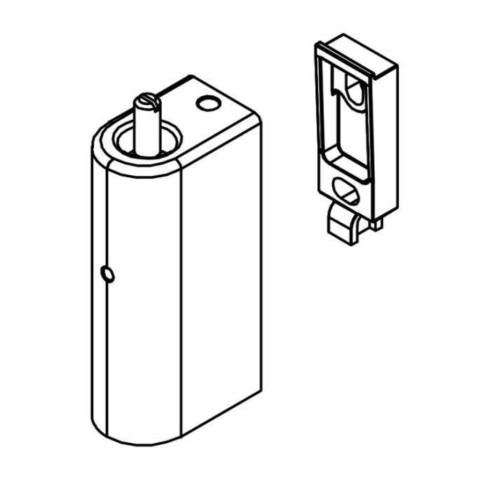 HSK K2 - K2P E88310-UR-41 lower right wall bracket, chrome