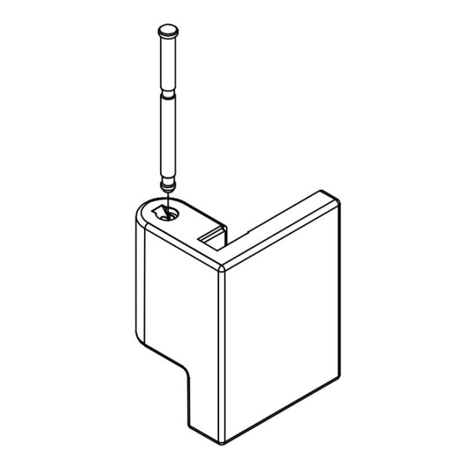HSK K2 - K2P E88311-OR-41 hinge part upper right, chrome