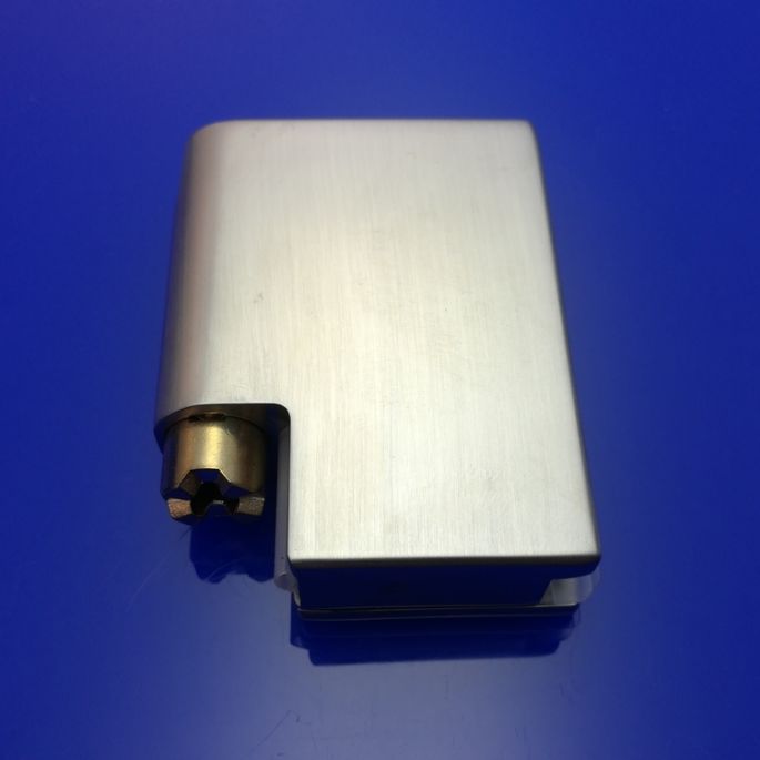 HSK Kienle E100312-UL-90 hinge part glass holder down left, stainless steel look
