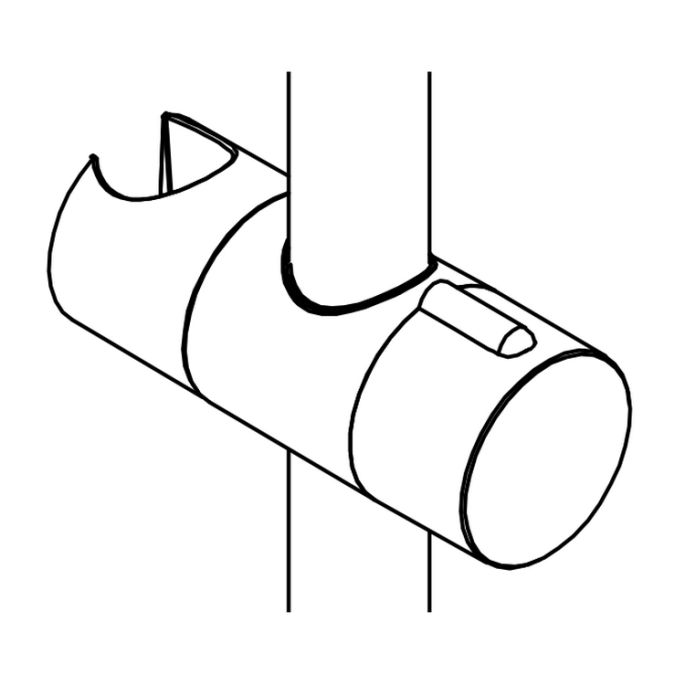 HSK Shower & Co! E98508-14-68 sliding piece for RS Slim shower set matt black