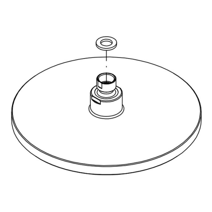 HSK Shower & Co! E98521-39-41 Round Overhead Shower Head 200x34mm Chrome