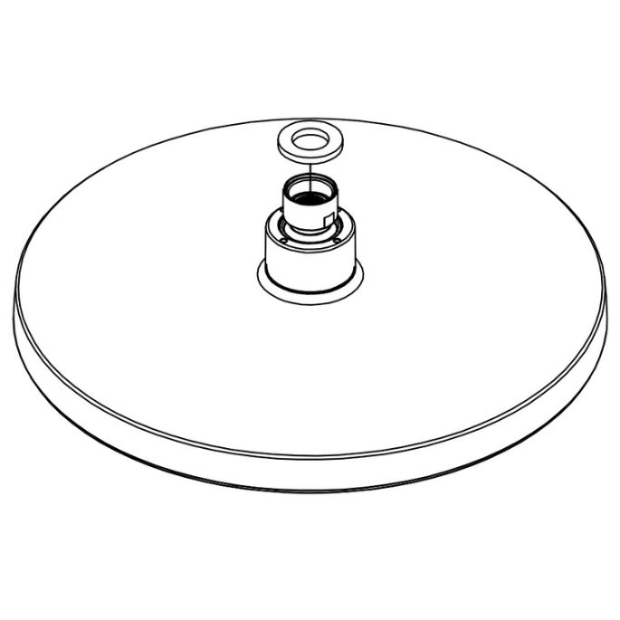 HSK Shower & Co! E98521-44-280 Round Overhead Shower Head 255x21mm Gunmetal