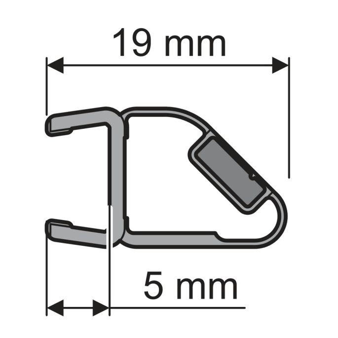 Huppe universal 070066 Magnetleiste für Türflügel links, 202,5cm / 8mm