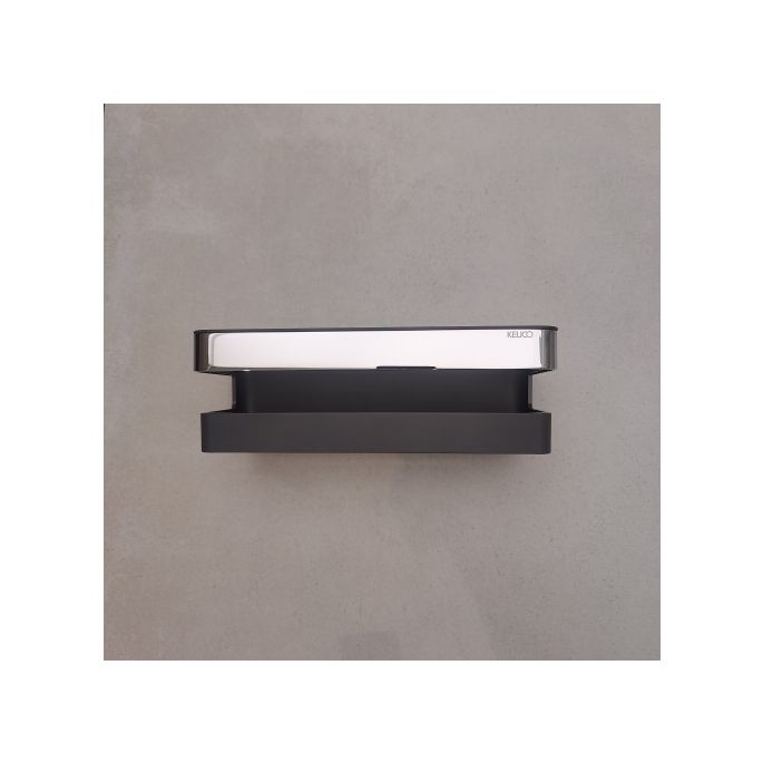 Keuco Moll 12759010001 shower basket with wiper chrome/ anthracite (OUTLET)