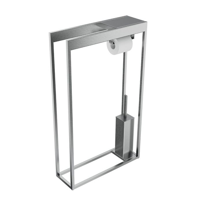 Inda Indissima A88860NE multifunktionaler Standard-Toilettenpapier- und Toilettenbürstenhalter mattschwarz