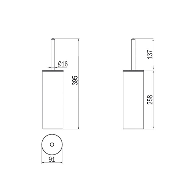 Inda MY Art Cubik AV014ACR02Y toiletborstelgarnituur chroom
