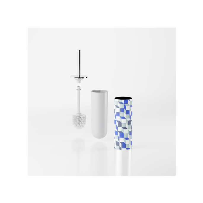 Inda MY Art Cubik AV014ACR02Y toiletborstelgarnituur chroom