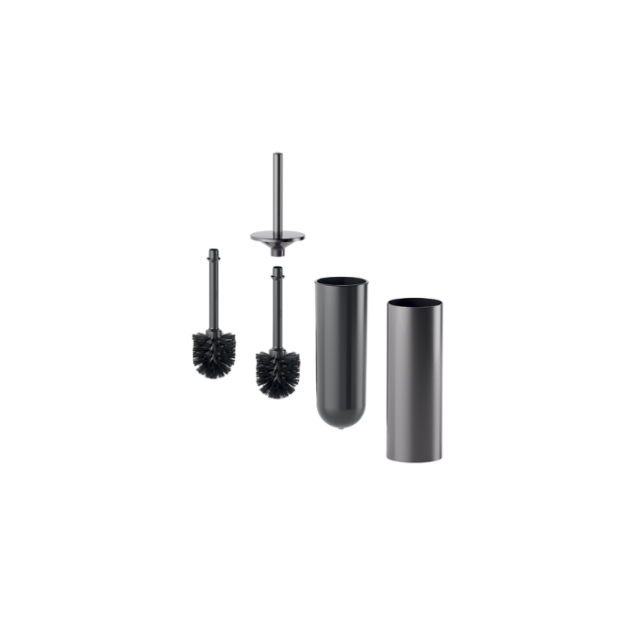 Inda MY Love AV014BMB toiletborstelgarnituur geborsteld gun metal