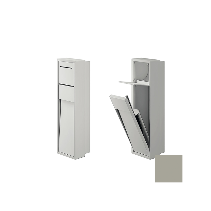 Inda MY Secret A8086AST recessed niche with toilet roll holder and toilet brush holder 190x660mm matt seta