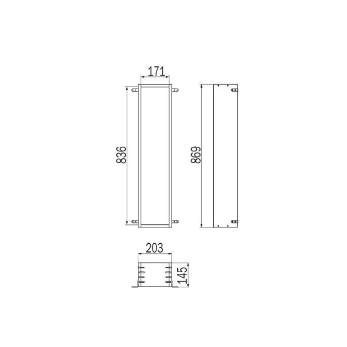 Inda MY Secret VT00302000 subframe for A8085C and A8085D recessed niche