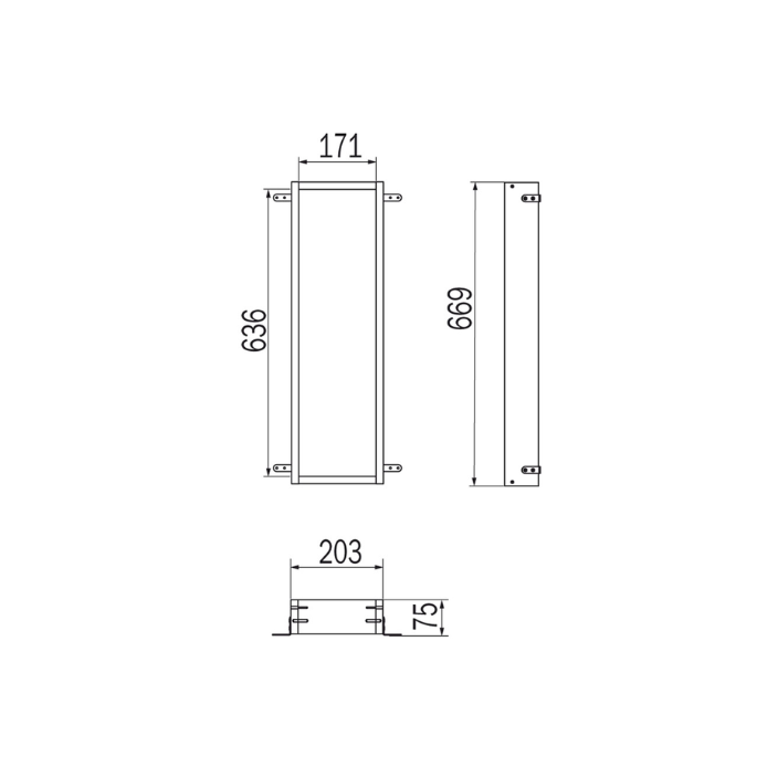 Inda MY Secret VT00306000 subframe for A8086C recessed niche