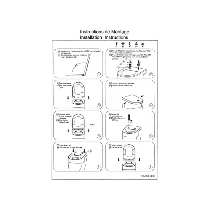 SFA Sanibroyeur Sanicompact C43/48 NP101085 (NP100103 / SED100181) toilet seat with cover white
