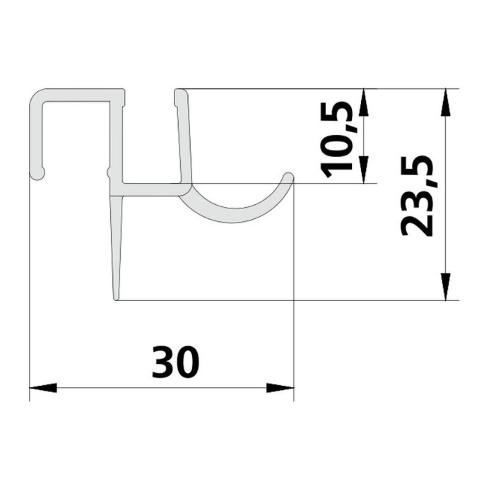 Kermi 2535896 spatwaterdichting 2 x 98,5cm