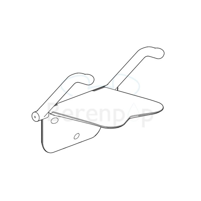 Etac Relax 81703020 Duschsitz mit Armlehnen weiß