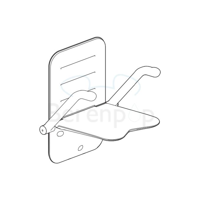 Etac Relax 81708050 Duschsitz mit Armlehnen und Rückenlehne Vulkangrau