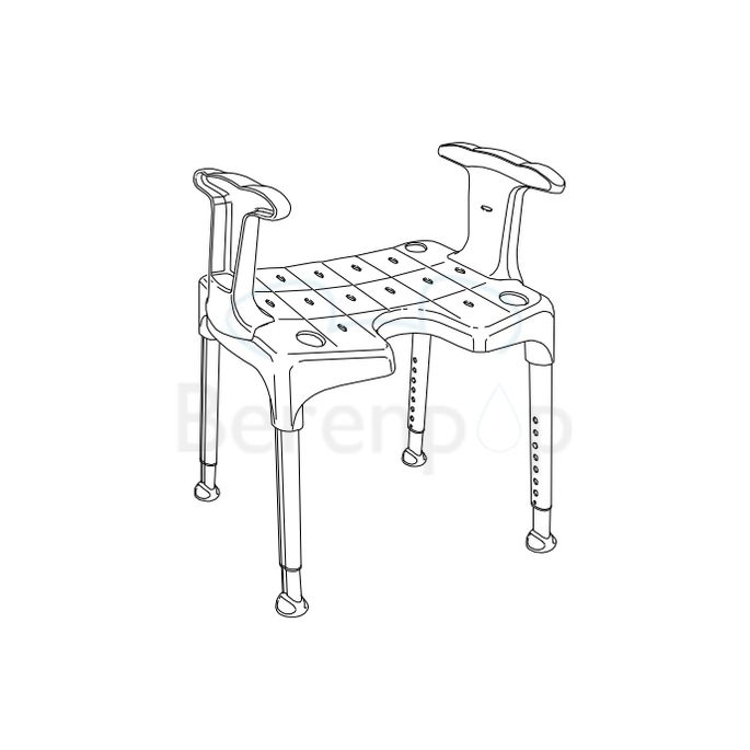 Etac Swift 81701420 shower stool with armrests gray