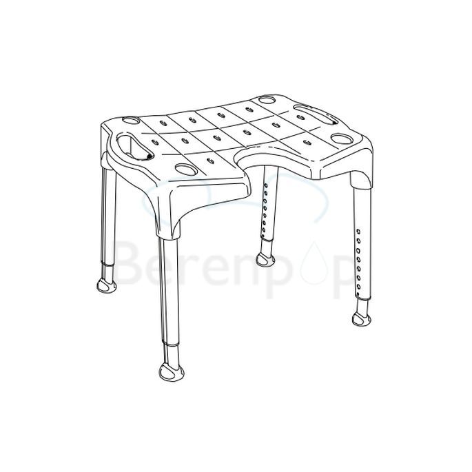 Etac Swift 81701510 shower stool ice blue