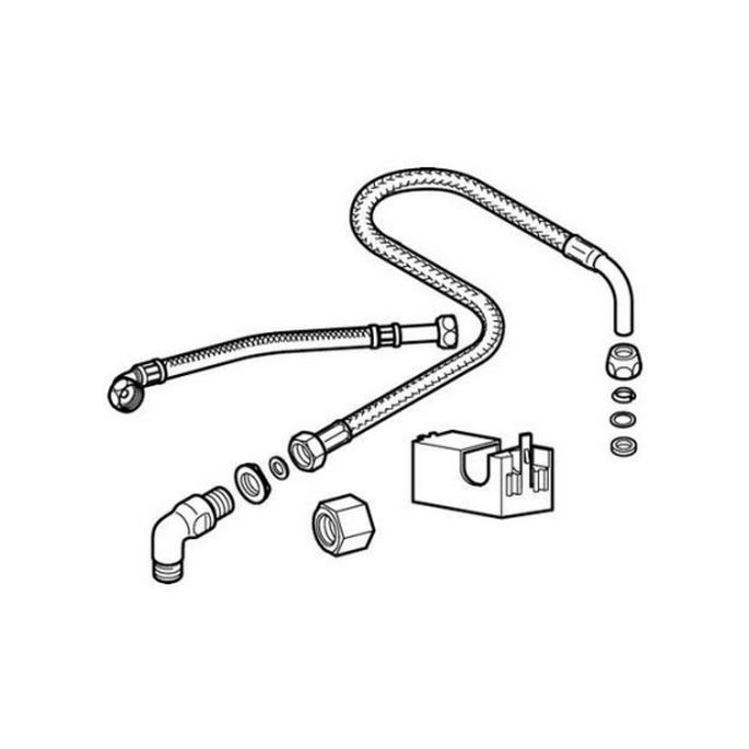 Geberit AquaClean 115438001 wateraansluitset opbouwreservoir aansluiting midden achter