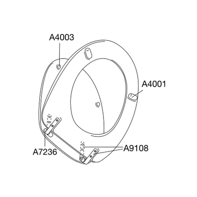 Pressalit 2000 124000-D07999 toiletzitting met deksel wit