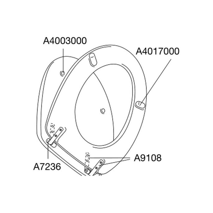 Pressalit 3000 190000-UN3999 toiletzitting met deksel wit